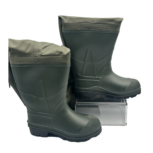 Ouzong Bootfoot Fishing Chest Waders Waterproof Hunting Camo Green US Kids Size1 main image 5